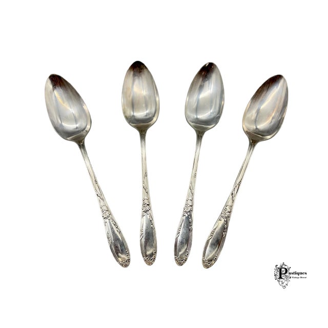 Vintage Oneida Heirloom Plate Virginian Pattern Silverplate Flatware - Set of 41 For Sale In Greensboro - Image 6 of 11