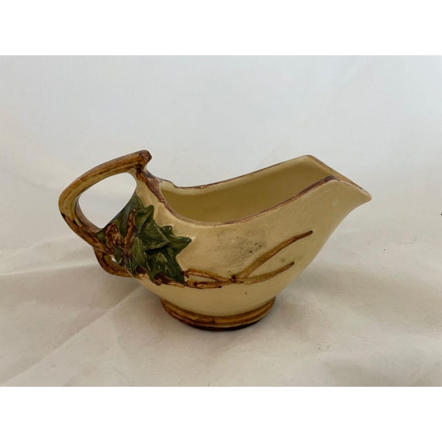 Mid 20th Century Mid 20th Century McCoy Pottery Leaf Motif Tea Set - Set of 3 For Sale - Image 5 of 8