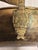 Metal Vintage Hollywood Regency 19" Hammered Brass Log Holder With Lion Heads and Claw Feet For Sale - Image 7 of 12