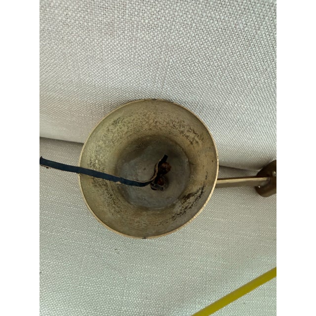 Old Brass Ships Bell Wall Mount For Sale - Image 4 of 5