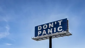 Don't Panic by J S Cela Print, 30" x 53"
