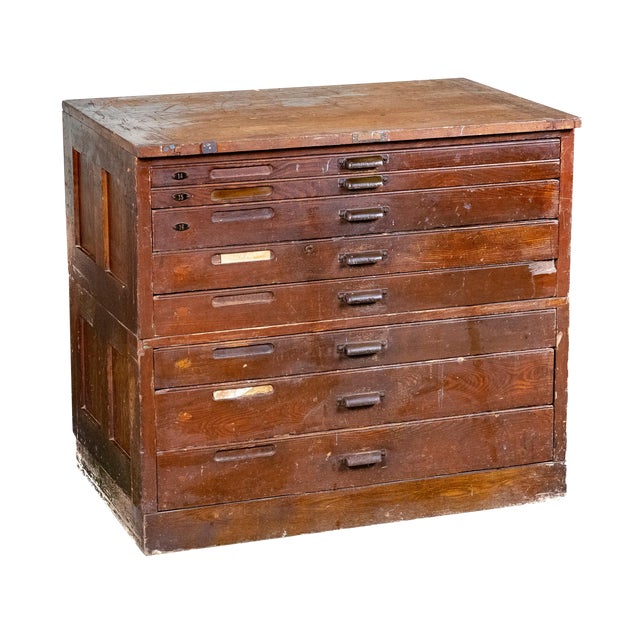 Early 1900s Hamilton Flat File Typeface Printers Cabinet Chairish