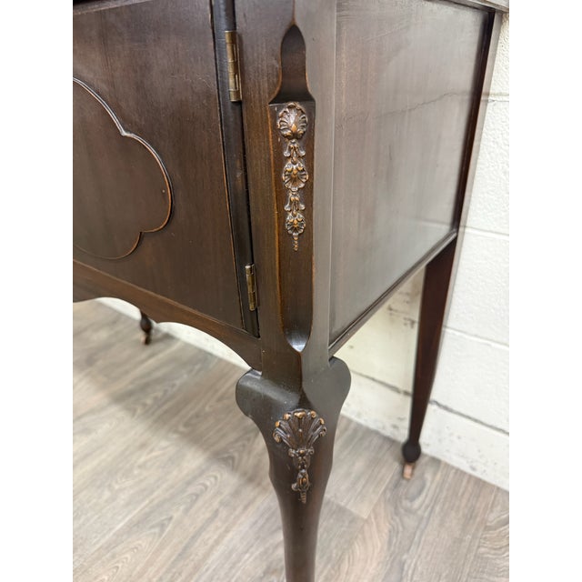 Vintage Georgian Revival Mahogany Tea Server Hostess Cabinet For Sale - Image 9 of 12