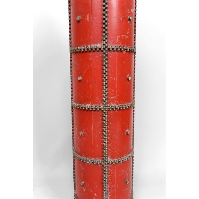 Vintage Industrial Art Deco Printing Roller Lamp, 1920 For Sale - Image 4 of 13