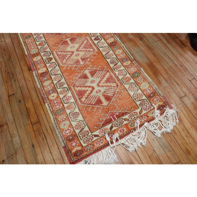 Textile Vintage Orange Turkish Long Runner - 2'9" x 18'11" For Sale - Image 7 of 8