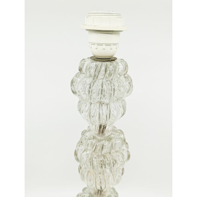 Murano Glass Clear Bulicante Lamp from Barovier and Toso, 1940s For Sale - Image 10 of 15