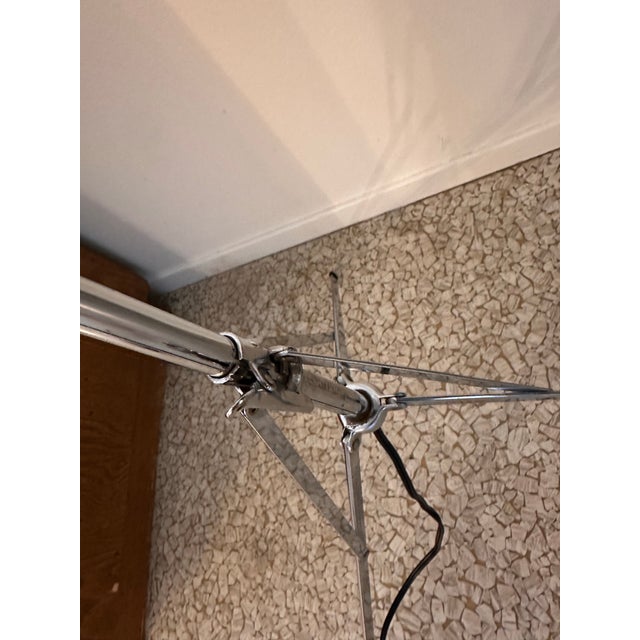 Sonneman Lighting 1950s Sonneman Style Eyeball, Tripod Floor Lamp in Chrome For Sale - Image 4 of 12