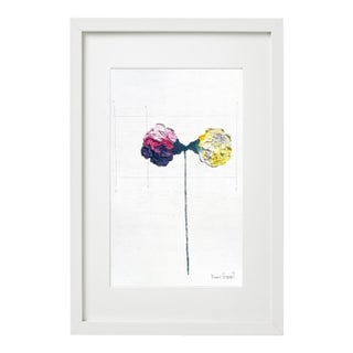 Framed Organic Modern Original Flower Oil Painting For Sale