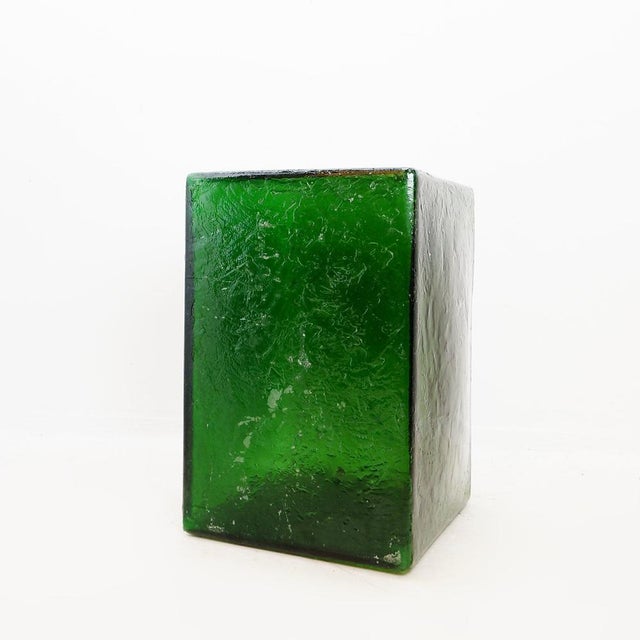 Translucent Bottle Green Acrylic Pedestal For Sale - Image 12 of 12