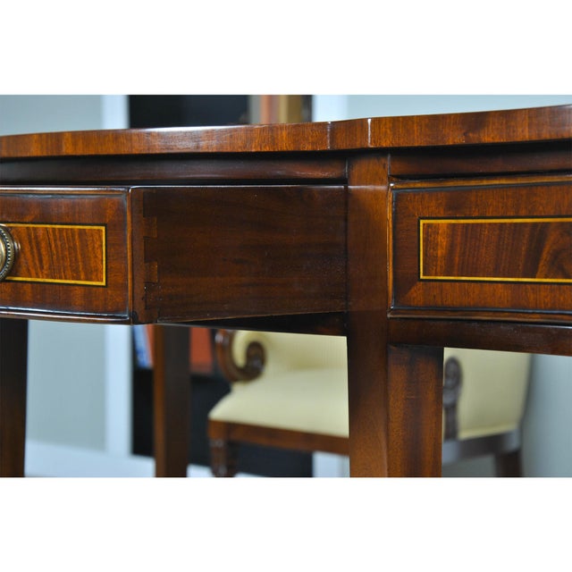 Three Drawer Mahogany Console Table For Sale - Image 4 of 8