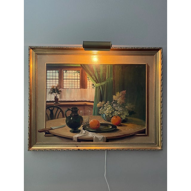 Vintage 20th Century Italian Still Life Framed Painting by Salvatore Langella For Sale - Image 9 of 13