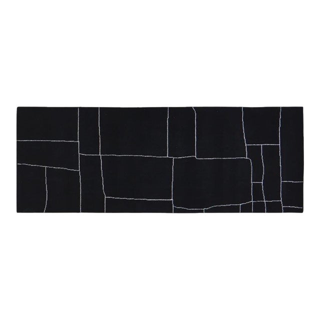 New Moroccan Azilal Professional Hand Knotted Wool Rug, 2'7x7 For Sale