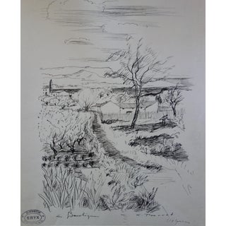Gaston Barret, The Bucolics, Ink on Vellum For Sale