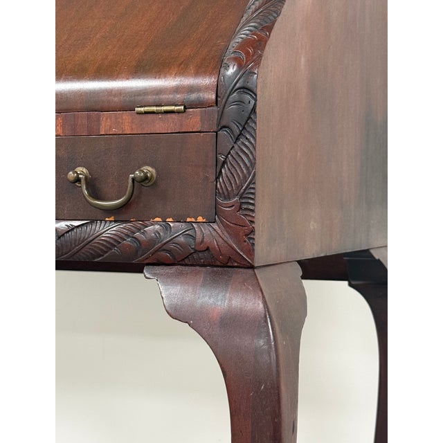 Wood Antique Mahogany Secretary Desk For Sale - Image 7 of 9