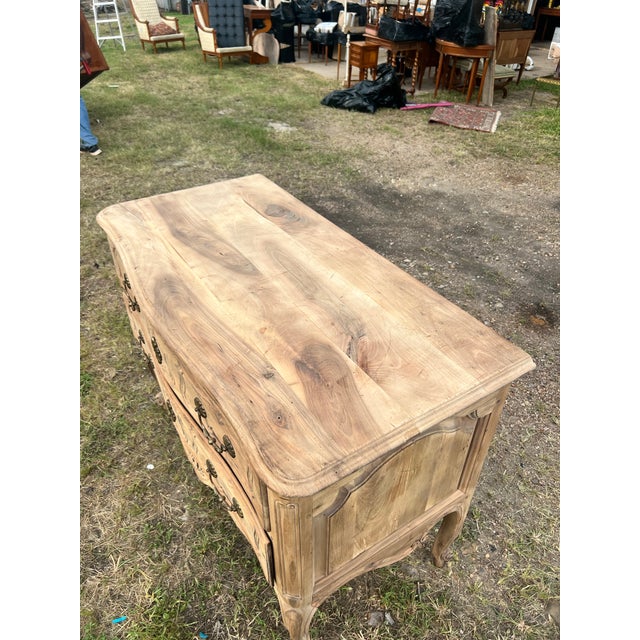 French 19th Century Louis XV Provincial Bleached Chest of Drawers / Commode For Sale - Image 10 of 12