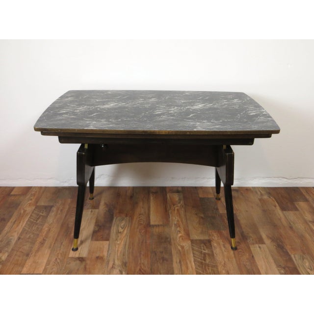 Height 67-75cm, depth 65-100cm, height adjustment lever is stiff, side panels show heavy signs of wear, lacquer coating of...