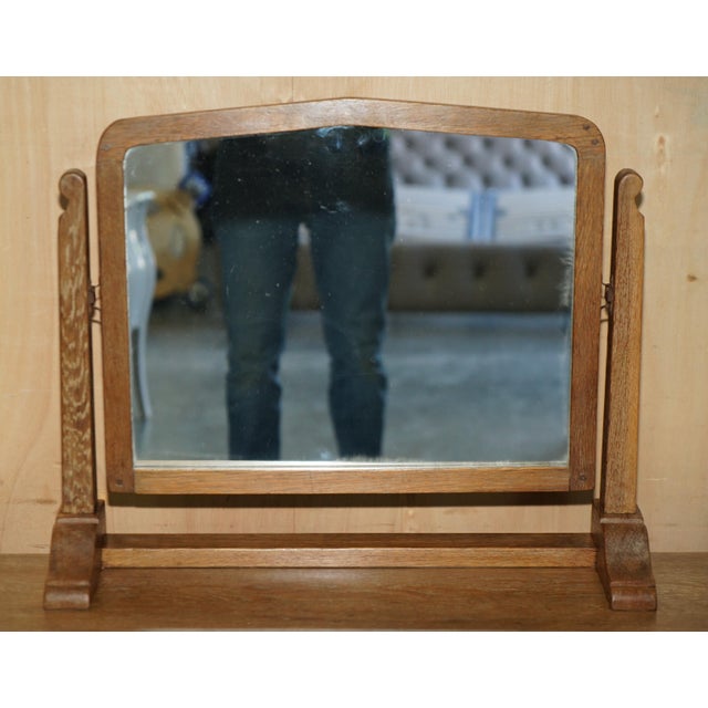 Arts & Crafts Limed Oak Cotswold Dressing Table from Tudor Furniture, 1930s For Sale - Image 3 of 16