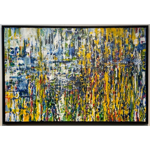 Wood Mid Century Modern Abstract Expressionist Painting by California Artist Carol Bernard 1960's For Sale - Image 7 of 7