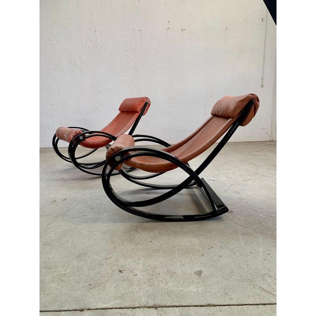 Brown Set of Sgarsul Armchairs attributed to Gae Aulenti for Poltronova, Italy, 1960s For Sale - Image 8 of 17