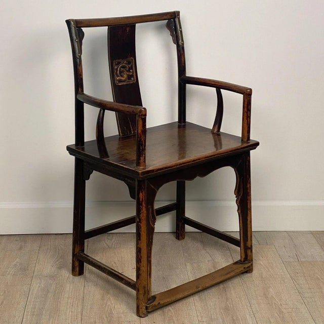 Pair of 18th-Century Chinese Armchairs For Sale - Image 4 of 7