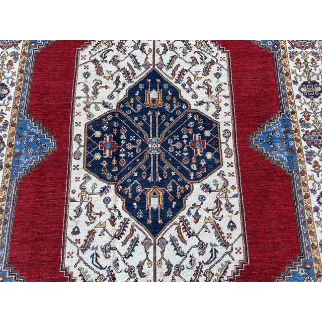 Traditional Hand Knotted Turkish Oushak Rug For Sale - Image 3 of 6