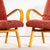 1950s Lounge Chair in Tufted Orange Jacquard Standard Seat by Jaroslav Šmídek, 1950s For Sale - Image 5 of 10