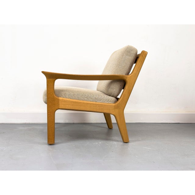 Set of Danish Lounge Chair and Ottoman in Oak by Juul Kristensen, 1970s For Sale - Image 9 of 18