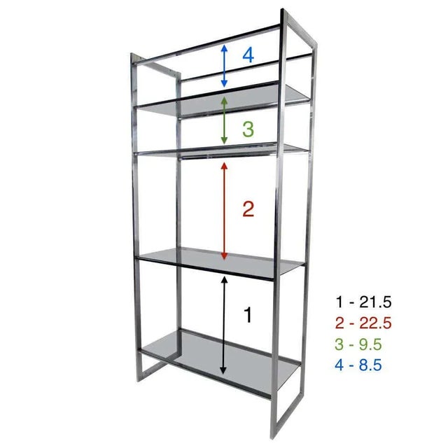Vintage Modern Chrome Shop Display Etagere After Milo Baughman For Sale In New York - Image 6 of 6