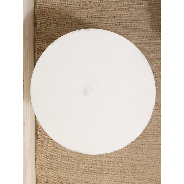 Postmodern Mid 20th Century Postmodern Draped Fabric Side Table in White For Sale - Image 3 of 5