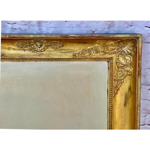 French Empire Giltwood and Gesso Overmantel Mirror For Sale In Tampa - Image 6 of 10