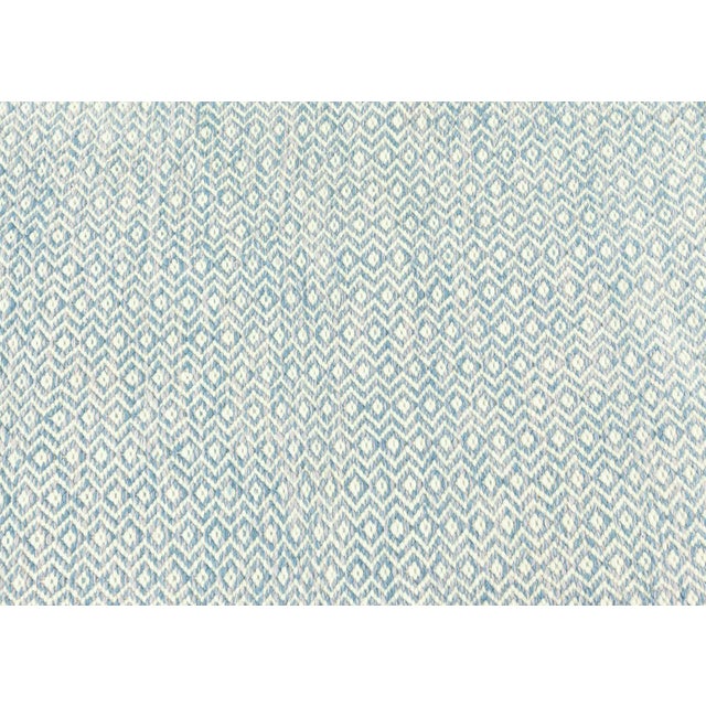 Modern Modern Beige Blue Flat Weave Wool Runner by Doris Leslie Blau For Sale - Image 3 of 6