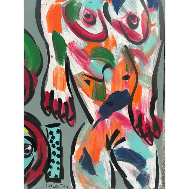 Acrylic Painting on Board 96"H x 48"W Peter Robert Keil, a German artist born in 1942, has led a life immersed in...