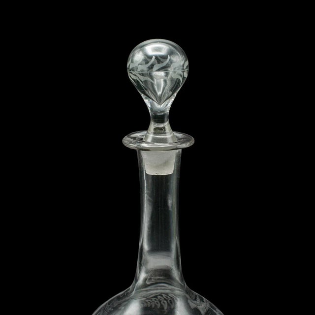 Vintage Wine Decanter, English, Glass, Aerator, Liqueur Vessel, Mid 20th Century For Sale - Image 9 of 10