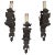 Brutalist Iron Wall Sconces, 1960s, Set of 3 For Sale