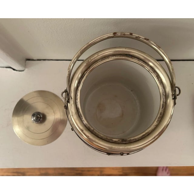 Late 19th Century Late 19th Century English Oak/Ceramic Ice Bucket For Sale - Image 5 of 5