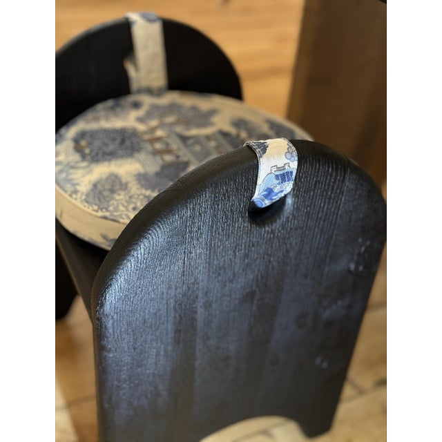 Kyoto Stool, Charred Oak Fosfeen, United Kingdom Contemporary stool, designed and handcrafted in-house by Fosfeen in the...