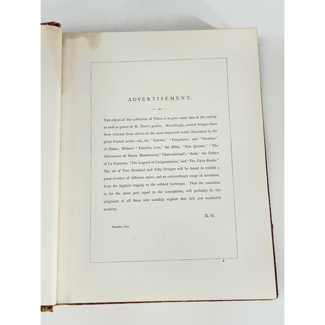 Rare Two Oversized Volume Set, the Doré Gallery: 250 Beautiful Engravings, Vol. I & II Gustave Doré c.1870 For Sale - Image 9 of 12