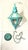 Vintage Verdigris Patina Lantern – Art Glass Hanging Chandelier/ Pendant For Sale - Image 15 of 16