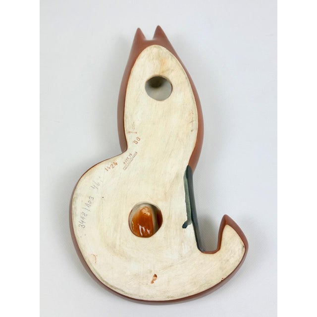 Mid-Century Fox Ceramic Wall Figure from Keramia Znojmo, 1960s For Sale - Image 6 of 11