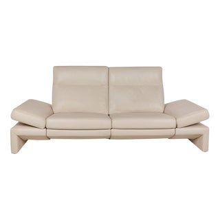 Eleonora Leather Two Seater Cream Sofa from Koinor For Sale