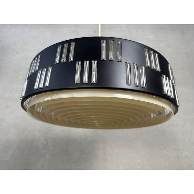 1970s Vintage Space Age Pendant Lamp in Glass, 1970s For Sale - Image 5 of 11