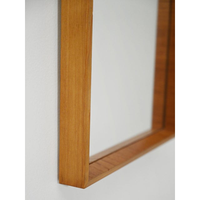 Wood Swedish Teak Mirror by Arne Wahl Iversen, 1960s For Sale - Image 7 of 9