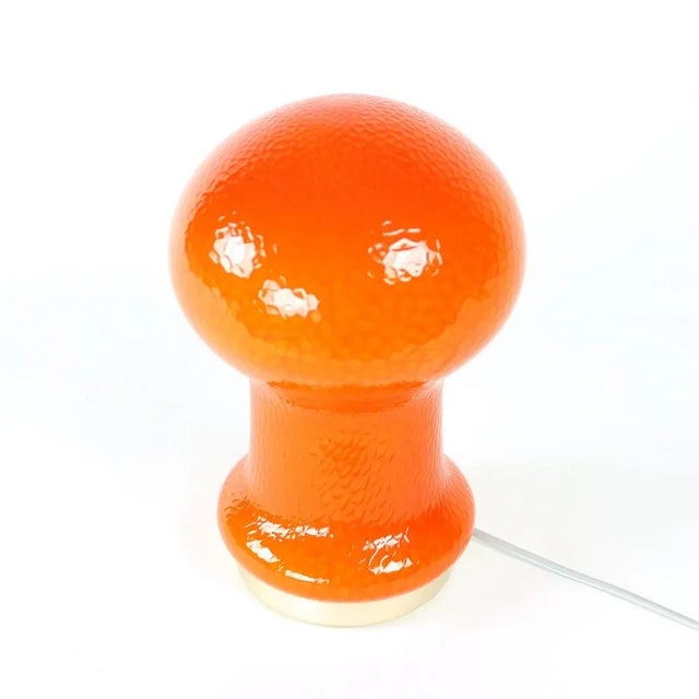 Mid-Century Table Lamp in Orange Opaline Glass by Stefan Tabery for Opp Jihlava, 1960s For Sale - Image 6 of 11