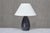 Black Drop-Shaped Dimpled Ceramic Table Lamp from Helge Østerberg, Denmark, 1950s For Sale - Image 8 of 12