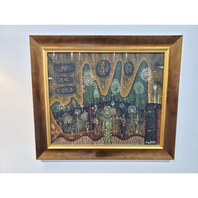 Beautiful vintage late 60s oil on canvass by Catalan artist Joan Brotat. As per Wikipedia: Joan Brotat (1920–1990) was a...