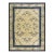 1890s Beige Classic Greek Key Allover Medallion Antique Chinese Peking Wool Rug For Sale