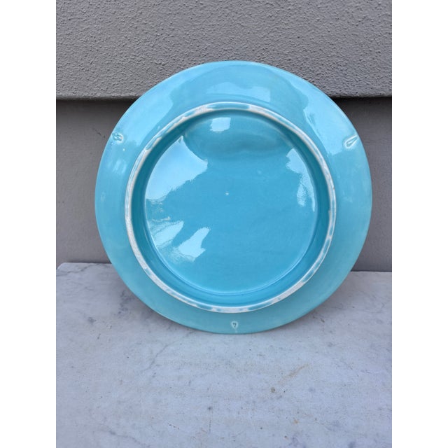 Majolica Asparagus Plate Clairefontaine, Circa 1880 For Sale - Image 4 of 4