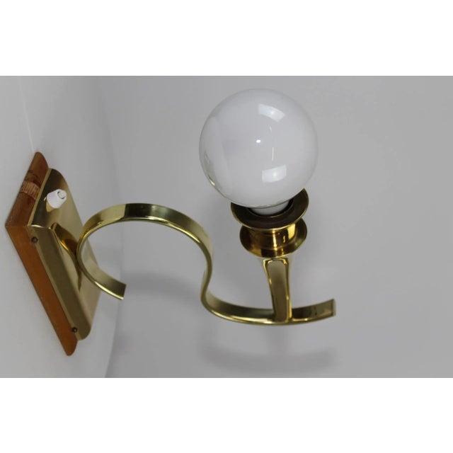 Art Deco Brass Wall Lamp, 1920s For Sale - Image 4 of 13