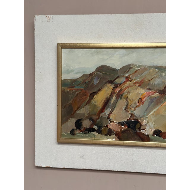 S.E. Hellqvist, Landscape Composition, 1968, Oil Painting on Board Formation, Framed For Sale - Image 13 of 15