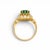 Metal Antique Natural Emerald & Diamond Double Halo Cocktail Ring — Victorian Era, Size 6.5 For Sale - Image 7 of 8